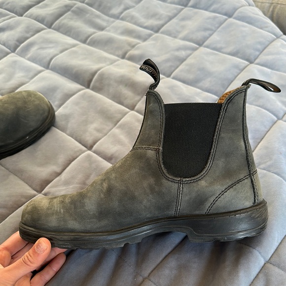 BLUNDSTONE Black Leather Boots Women's Size US 10 AUS 7 EUC Gray Chelsea Boot - Picture 11 of 16
